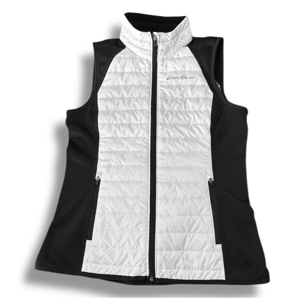 Eddie Bauer Emberlite Hybrid Vest White Black Stretch 100g Thermafill Women’s S - Picture 3 of 11